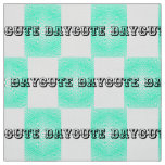 Cute Day Color Black Light Teal Fabric