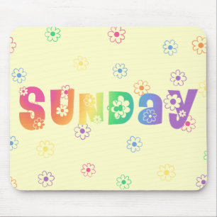 Cute Day Of The Week Sunday Mouse Pad