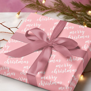 Cute December Winter Season Holiday Wordart Wrapping Paper