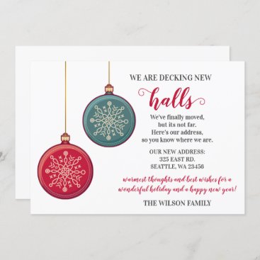Cute Decking The New Halls Moving Holiday Card