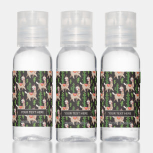 Cute Decorated Llamas Pattern Hand Sanitizer