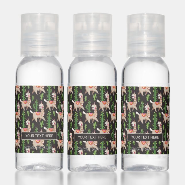 Cute Decorated Llamas Pattern Hand Sanitizer (Set)