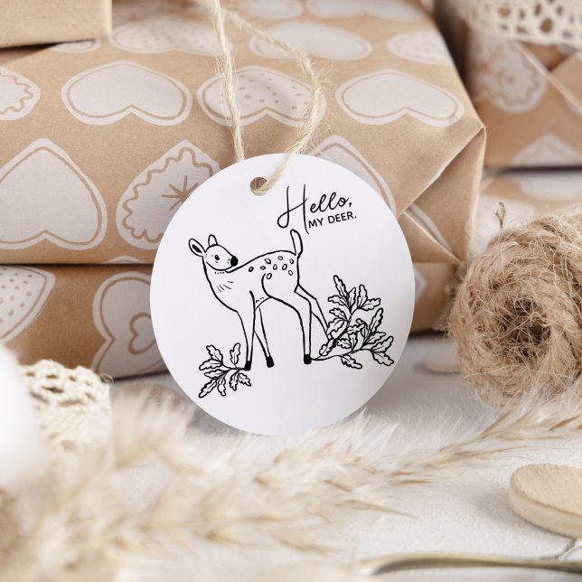 Cute Decorative Craft Valentine's Deer Stamp (Perfect for Valentine's Day Tags)