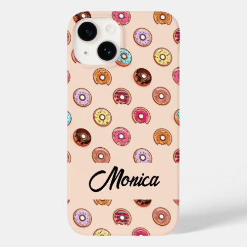 Cute decorative donuts on pink Case-Mate iPhone 14 case