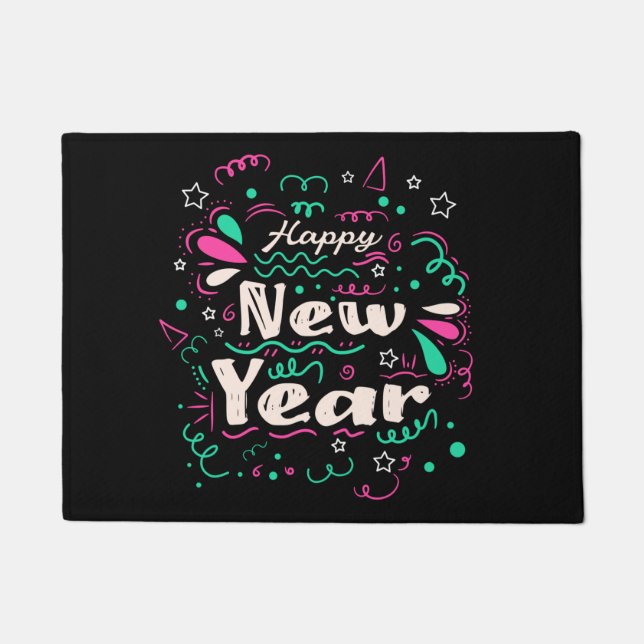 Cute Decorative Happy New Year 2023 Doormat (Front)