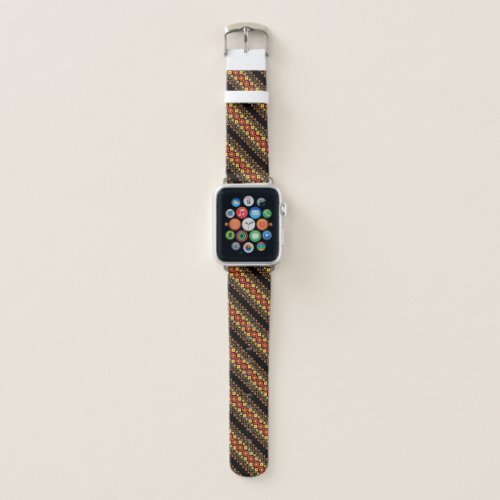 Cute decorative ukrainian floral patterns design apple watch band