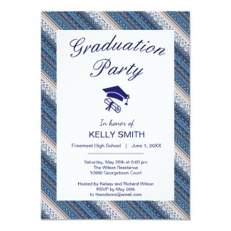Cute decorative ukrainian pattern graduation party