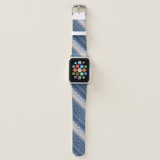 Cute decorative ukrainian patterns design apple watch band (Front)