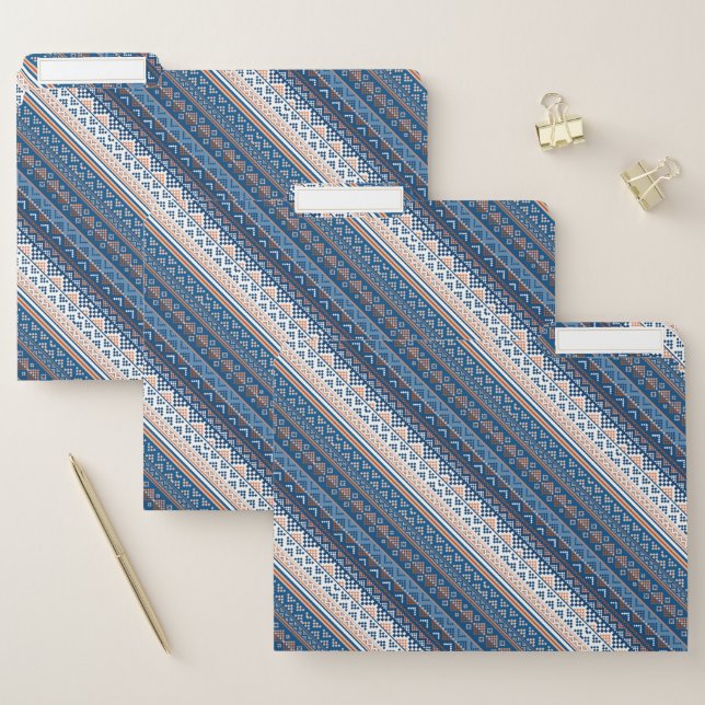 Cute decorative ukrainian patterns design license  file folder (Set)