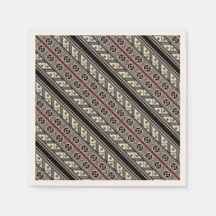 Cute decorative ukrainian patterns design paper napkins