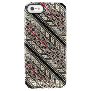 Cute decorative ukrainian patterns design clear iPhone SE/5/5s case