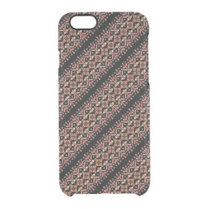Cute decorative ukrainian stripes patterns clear iPhone 6/6S case