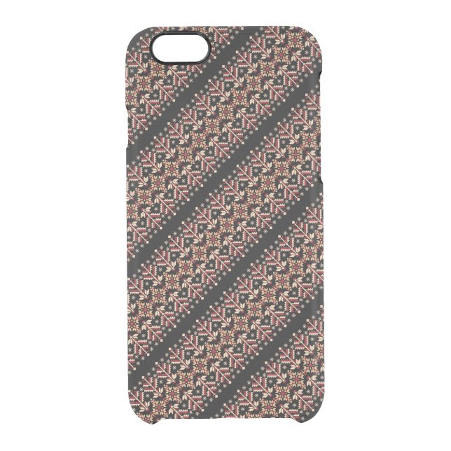 Cute decorative ukrainian stripes patterns uncommon iPhone case (Back)
