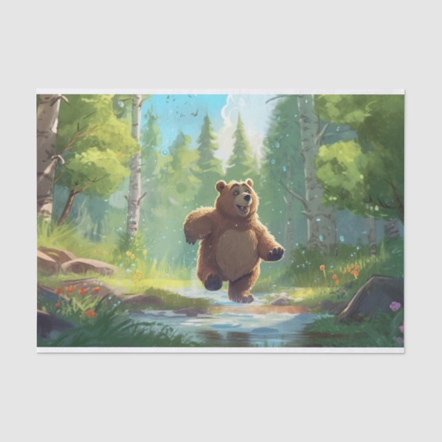 Cute Decoupage kids bear lovers  Tissue Paper (Front)
