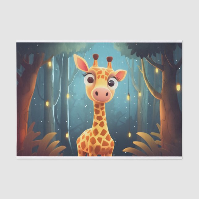 Cute Decoupage kids giraffe lovers Tissue Paper (Front)
