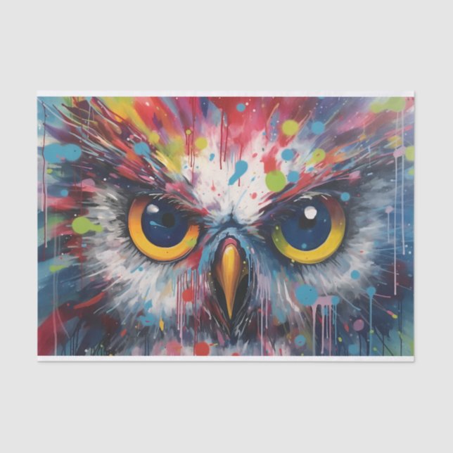 Cute Decoupage owl lovers  Tissue Paper (Front)