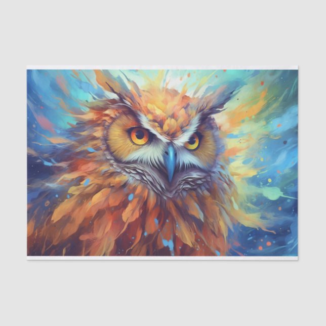 Cute Decoupage owl lovers  Tissue Paper (Front)