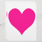 Cute Deep Pink Heart (Front/Back)