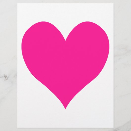 Cute Deep Pink Heart (Back)