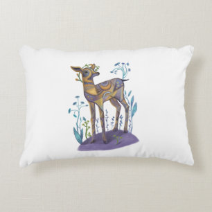 cute deer accent pillow