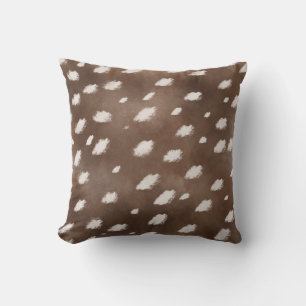 Cute Deer Animal Print Woodland Spotted Throw Pillow