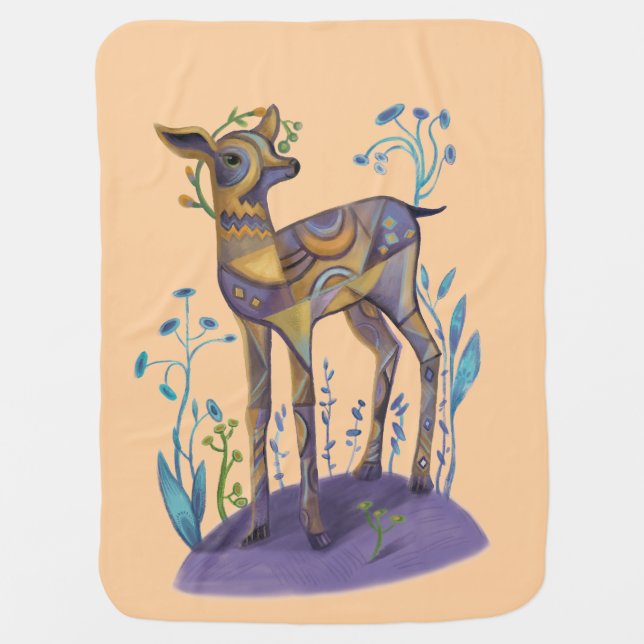 cute deer Baby Blanket (Front)