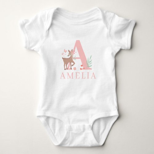 Cute deer baby bodysuit baby monogram baby bodysu baby bodysuit