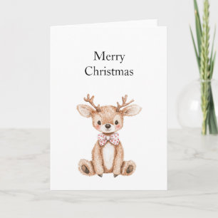 Cute Deer Christmas Card