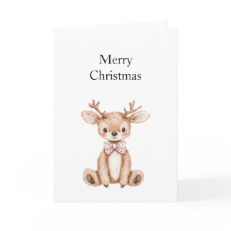 Cute Deer Christmas Card