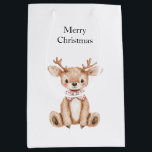 Cute Deer Christmas Medium Gift Bag<br><div class="desc">Cute Deer Christmas</div>