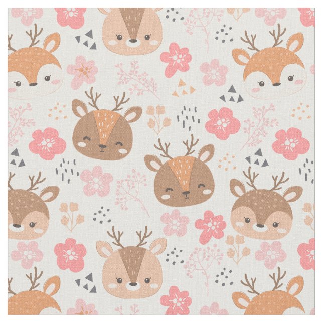 Cute Deer Fabric (Close Up)