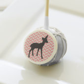 Cute deer fawn baby gender reveal chevron geometri cake pops (Front Insitu)