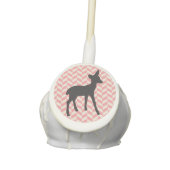 Cute deer fawn baby gender reveal chevron geometri cake pops (Front)