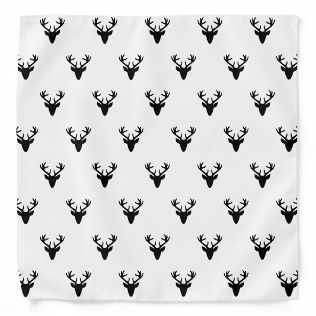 Cute Deer Head Antlers Pattern Traditional Costume Bandana (Front)