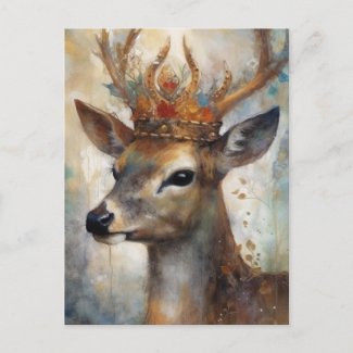 Cute Deer in a Crown 