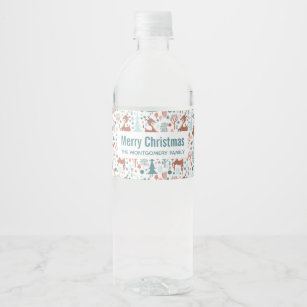 Christmas Water Bottle Labels | Zazzle