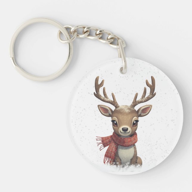 Cute Deer Keychain & Lanyard (Front)
