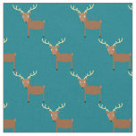 Cute Deer Kids Baby Nursery Teal Fabric