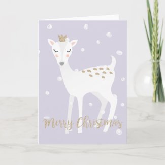 Cute Deer - Lilac Christmas