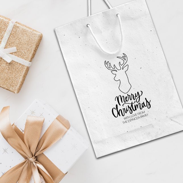 Cute Deer Merry Christmas Rubber Stamp (Creator Uploaded)