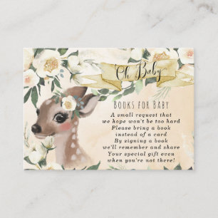 cute deer oh baby books for baby request card