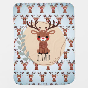 Cute Deer Pattern Baby Blanket