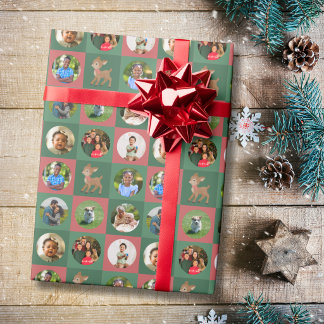 Cute Deer Photo Christmas Wrapping Paper