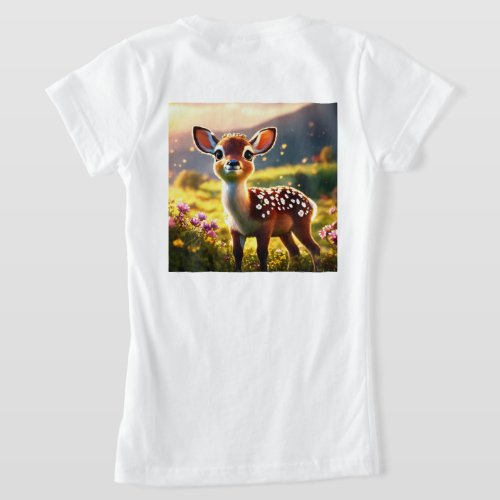 Cute deer printed T shirt for kids