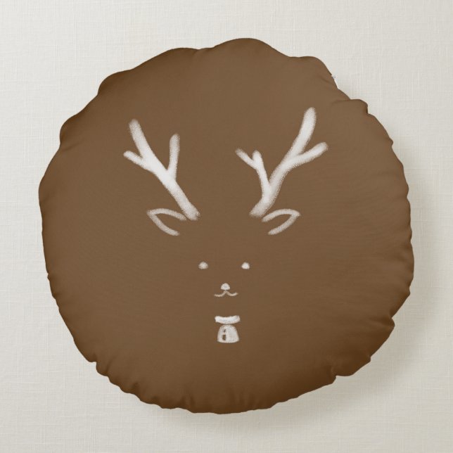 Cute deer round pillow (Back)