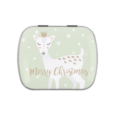Cute Deer | Sage | Christmas Jelly Belly Candy Tin