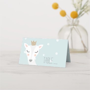 Cute Deer | Soft Blue | Winter / Christmas