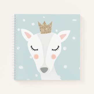Cute Deer | Soft Blue | Winter