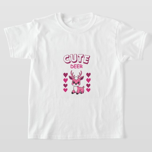 cute deer sticker design  T-Shirt (Laydown)