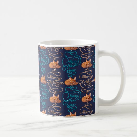 Cute Deer Typography New Year Merry Christmas